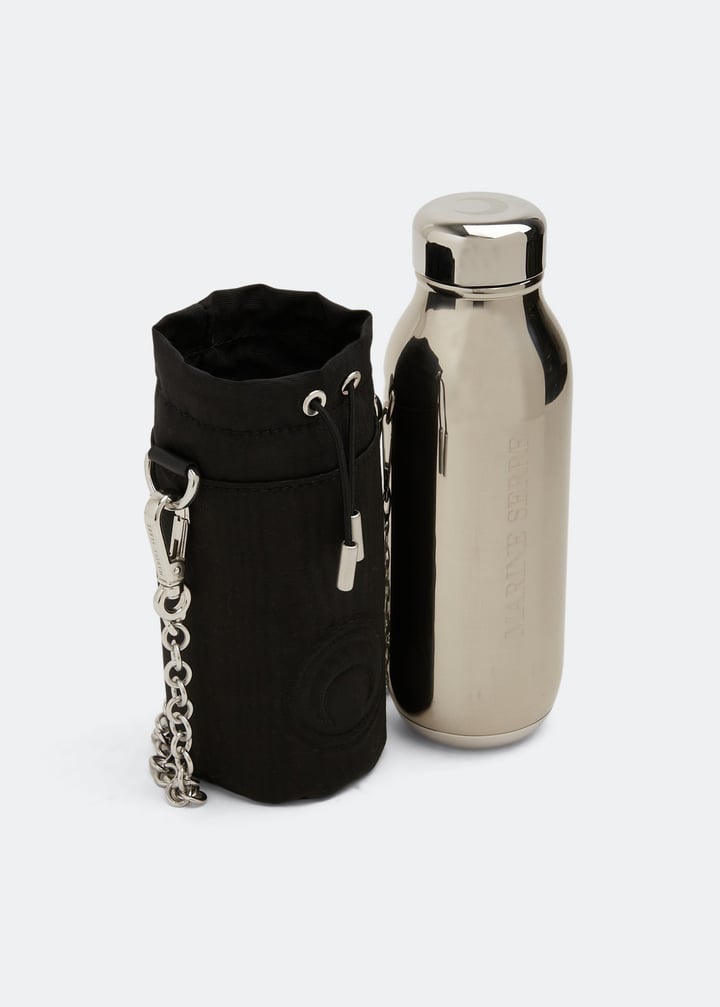 MARINE SERRE ブラックキャップ 収納袋付き Marine Serre Metal-chain multiposition bottle bag for Women