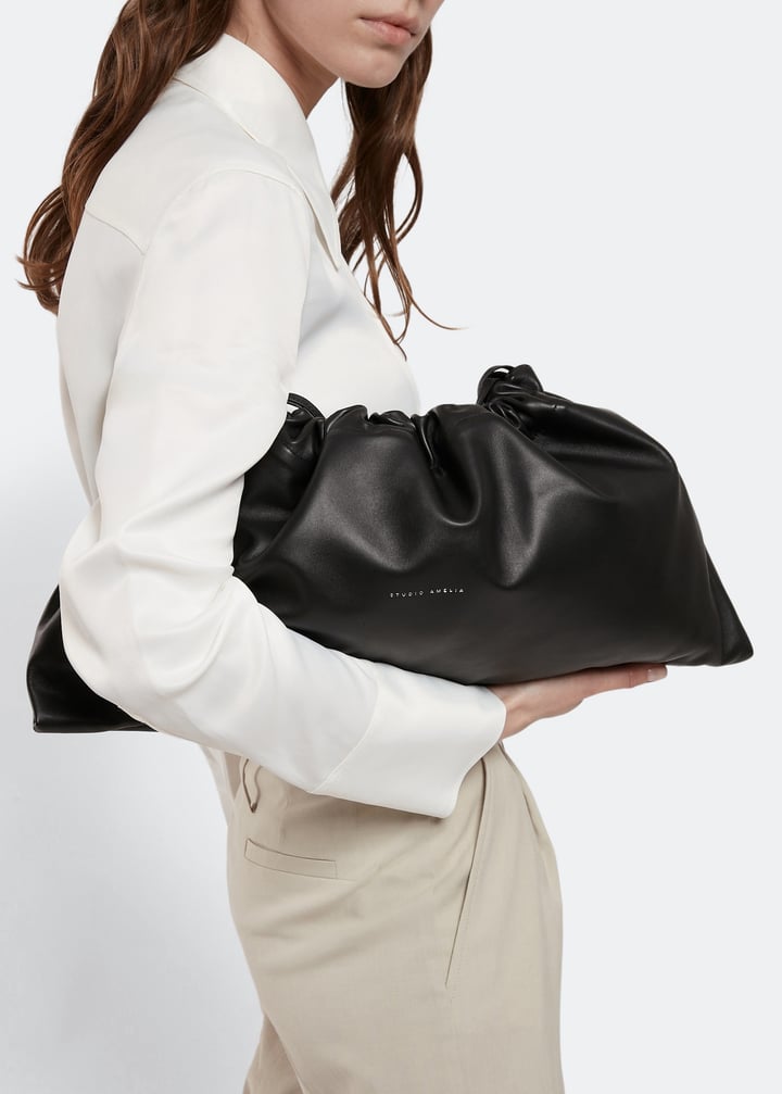 STUDIO AMELIA　Maxi Drawstring Bag Studio Amelia Maxi Drawstring Bag in Black | REVOLVE