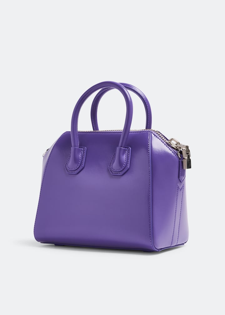 ハンドバッグ Givenchy Lilac Leather Mini Antigona Handbag GIVENCHY Shiny Lord Calfskin Mini Antigona Lilac 1309968
