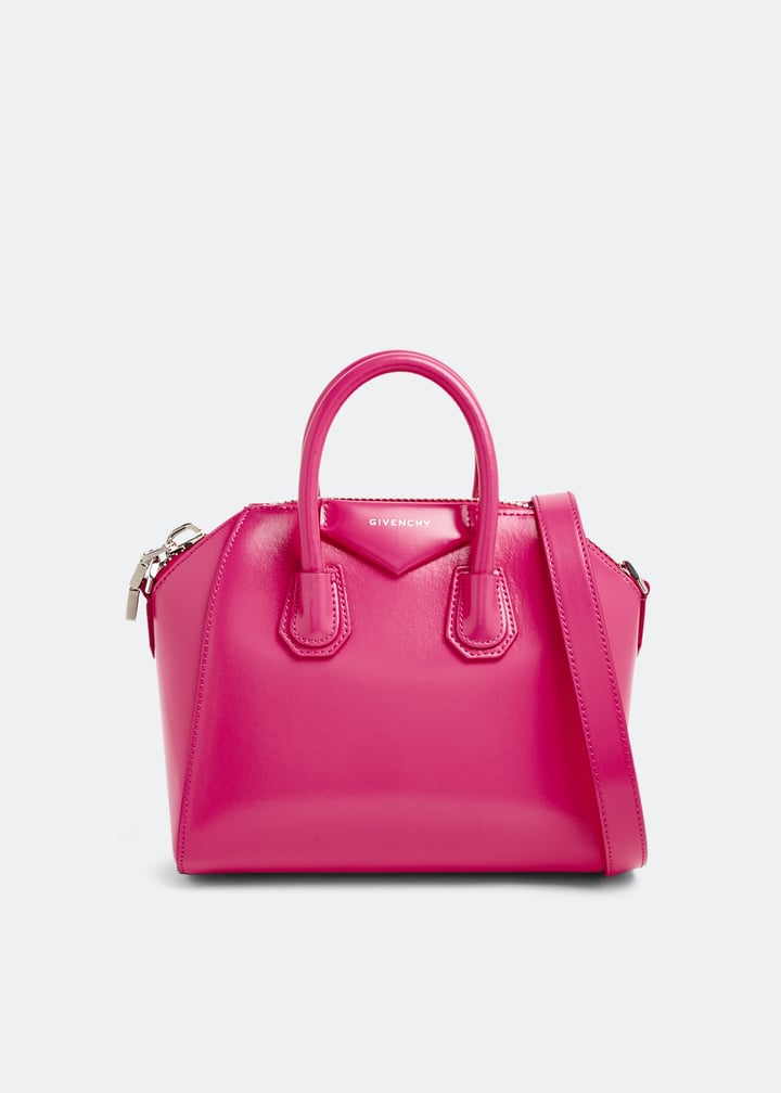 25SS Givenchy MINI ANTIGONA ピンク ロゴ レザー ハンドバッグ Givenchy Pink Mini Antigona Bag Givenchy