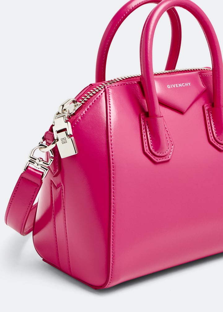 25SS Givenchy MINI ANTIGONA ピンク ロゴ レザー ハンドバッグ Givenchy Pink Mini Antigona Bag Givenchy