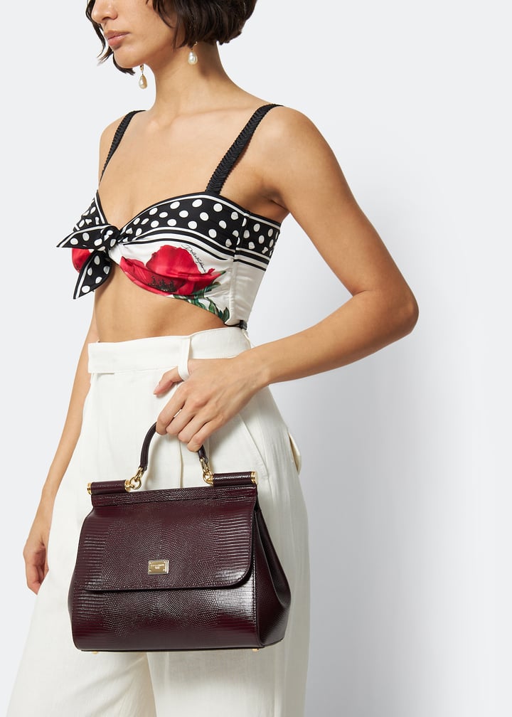 ショルダーバッグ・ポシェット DOLCE&GABBANA MEDIUM BURGUNDY SICILY HAND BAG Sicily Medium leather tote bag in burgundy - Dolce Gabbana