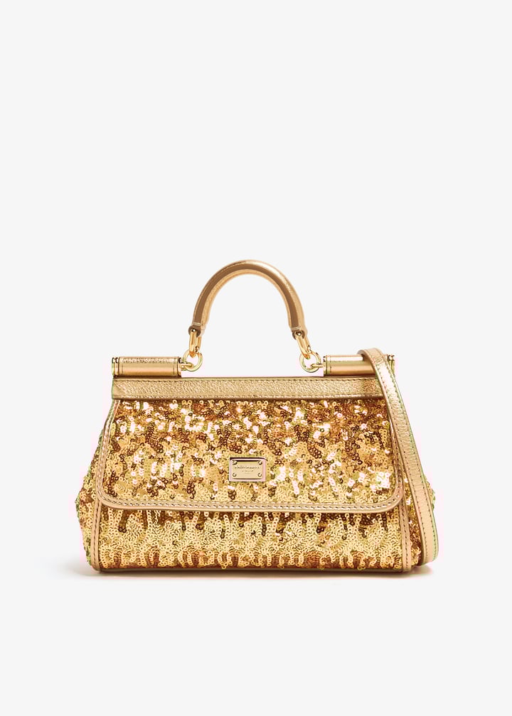 Dolce&Gabbana Small Sicily sequin bag for Women - Gold in
