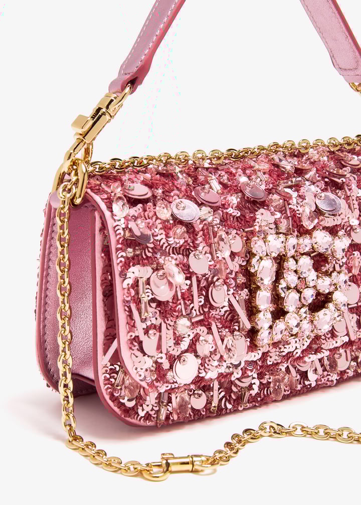 DOLCE & GABBANA ピンク パーティバック 淡いピンクのウィメンズ DEVOTION バッグ スモール スムーズ