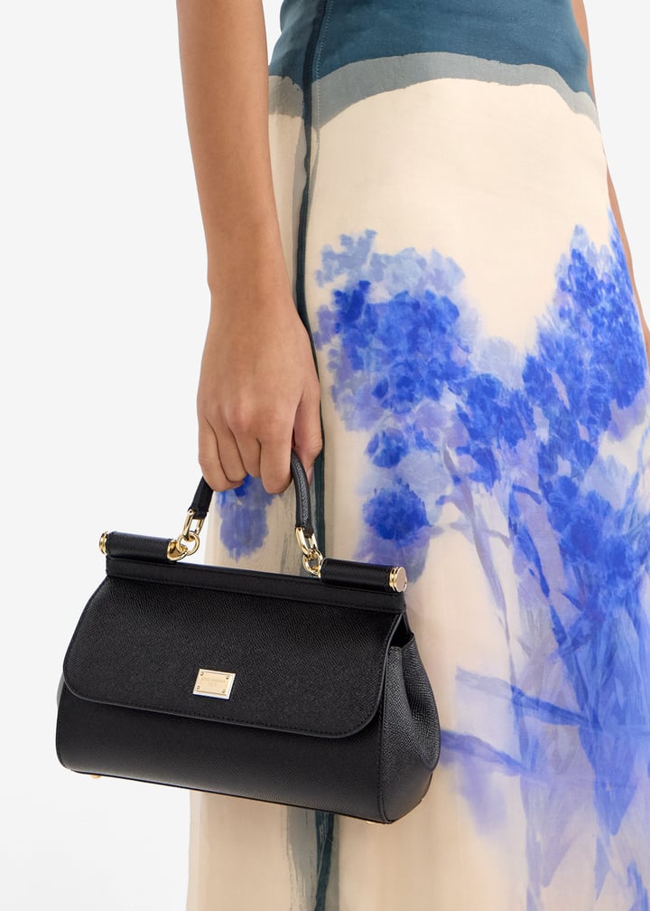 ハンドバッグ Dolce&Gabbana Handbag My Sicily In Black Leather DOLCE&GABBANA Sicily small textured-leather shoulder bag