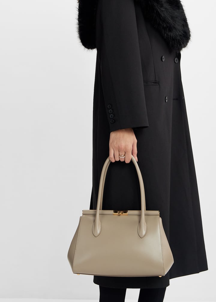 ハンドバッグ DOLCE&GABBANA MARLENE HANDBAG IN TAUPE COLOUR Dolce & Gabbana Marlene Handbag In Taupe Colour In Gray