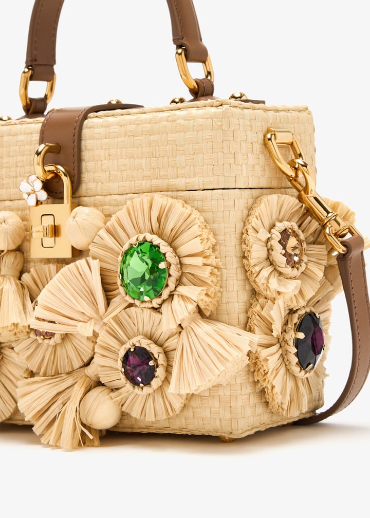 Dolce&Gabbana レザートリム ラタン ボックスバッグ Dolce & Gabbana Lizard Embossed Dolce Box Bag | Sendegaro VN