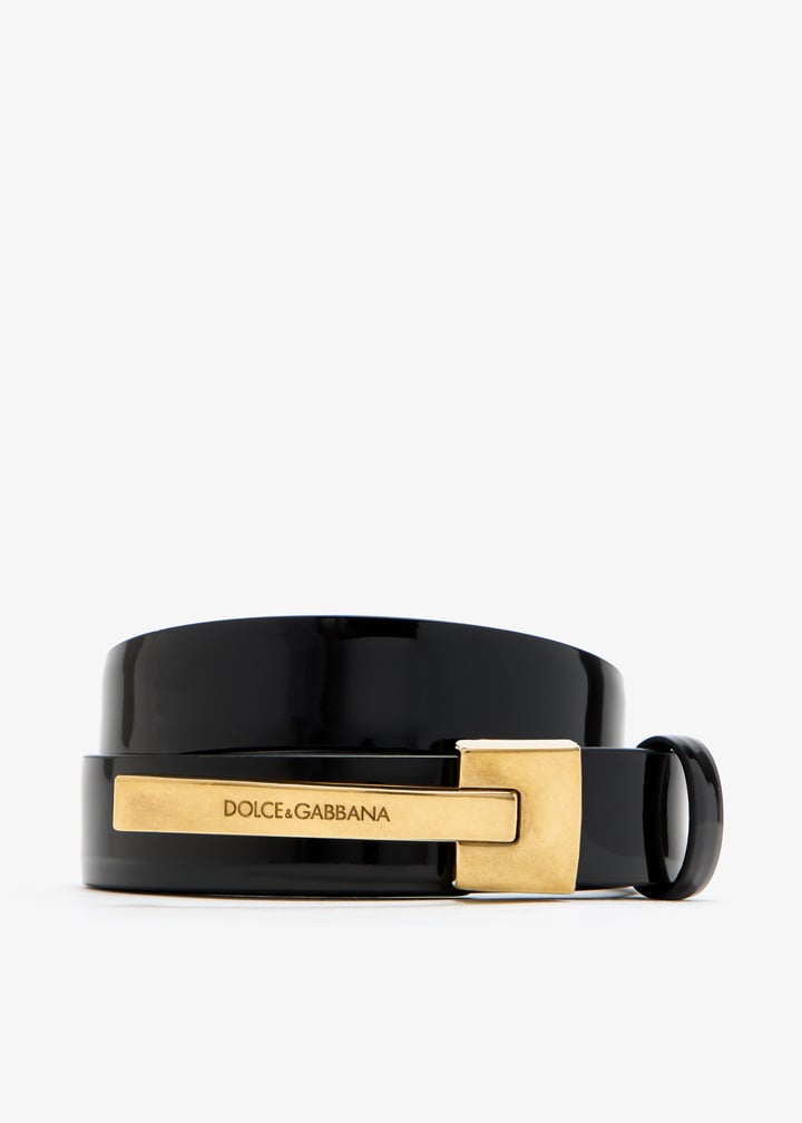 Dolce&Gabbana Patent leather belt for Men - Black in UAE