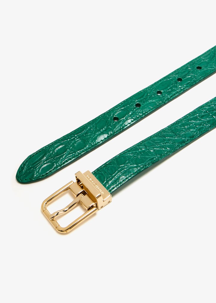 Dolce&Gabbana Crocodile skin belt for Women - Green in UAE