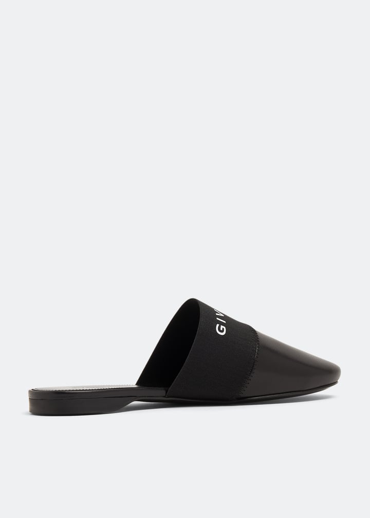 サンダル・ミュール GIVENCHY FW21 SQUARED LOAFERS (BE2010E12T_001) Label flat mules in patent leather in - black | Givenchy US