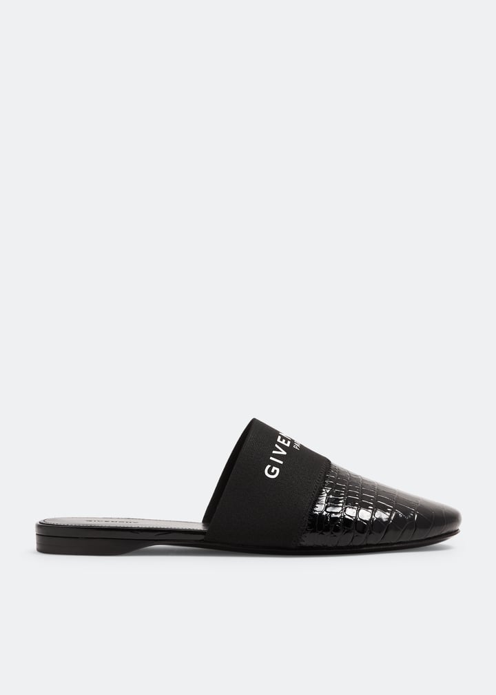 GIVENCHY ◆ Bedford Flat Mules Givenchy Bedford 4G Flat Leather Mules Black Eur 41.5/US