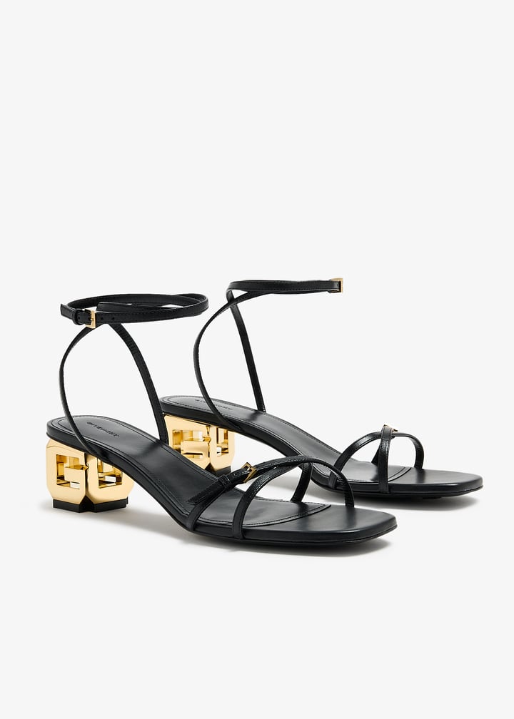 【関税&送料込】Givenchy G Cube Smooth Leather Sandals Givenchy G Cube sandals for Women - Black in UAE | Level Shoes