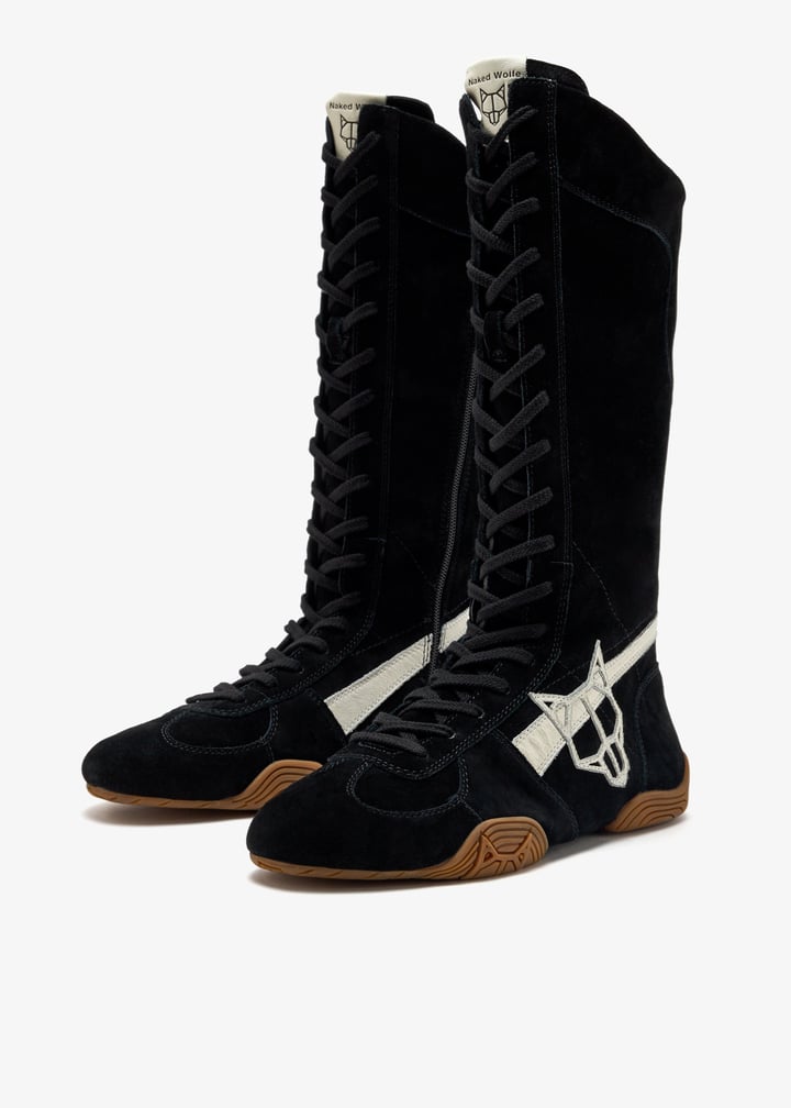 完売前に■Nacked Wolfe■Betsy/ボクシングブーツ★送料関税込み Naked Wolfe Betsy boxing boots for Women - Black in USA