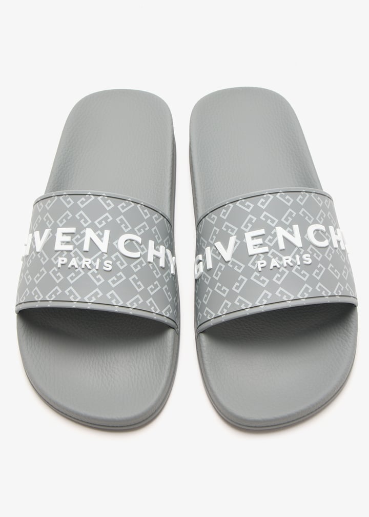 Givenchy Logo slides for Men - Grey in UAE | Level Shoes