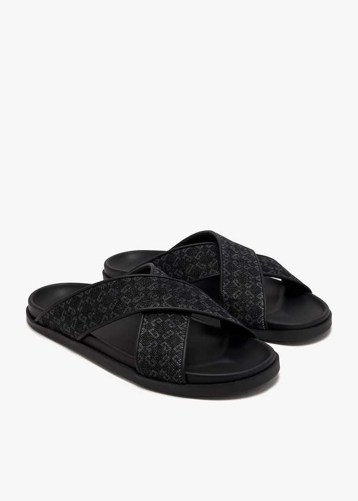 【関税込み】Givenchy ブラック G Plage サンダル Givenchy G Plage Flat Sandals with Crossed Straps in Webbing