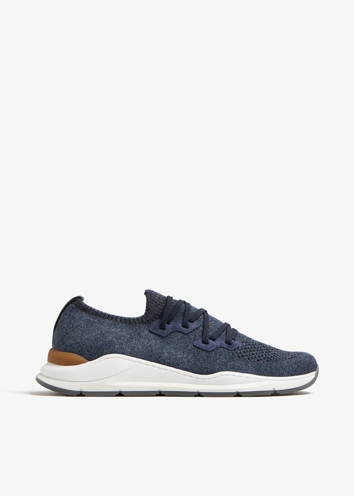 スニーカー BRUNELLO CUCINELLI WOOL SNEAKERS Knit runners for Man in Taupe | Brunello Cucinelli