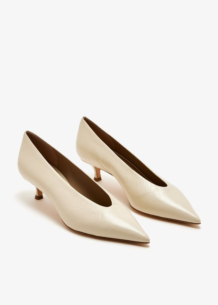 Le Monde Beryl Babouche kitten pumps for Women White in KSA