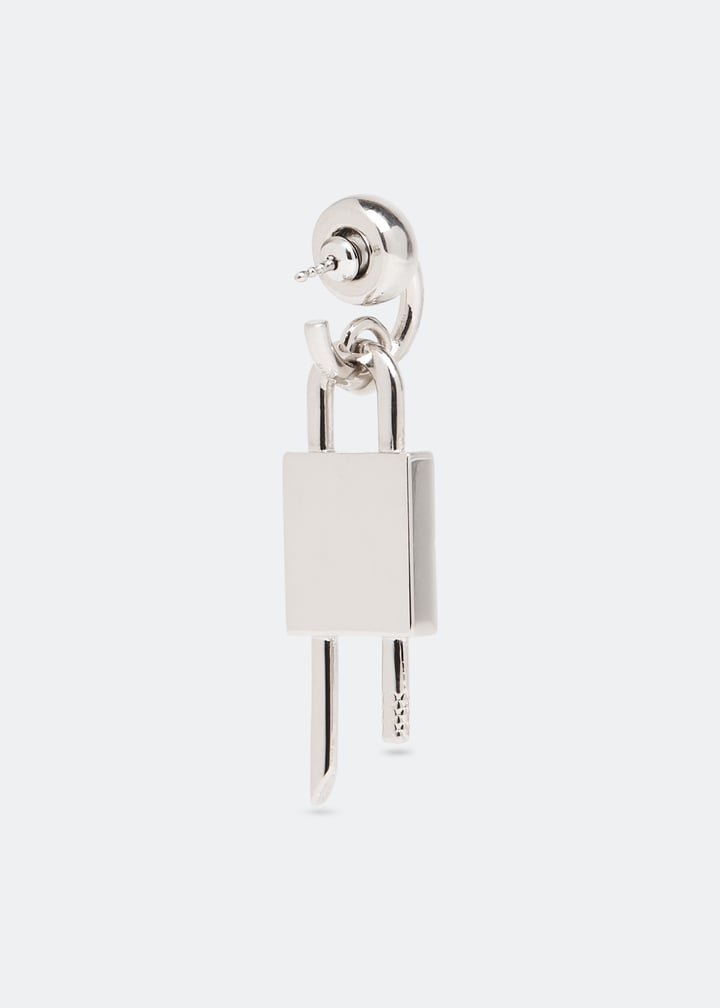 Givenchy ロックイヤリング シルバー Givenchy Silver Mini Lock Crystal Earrings Givenchy