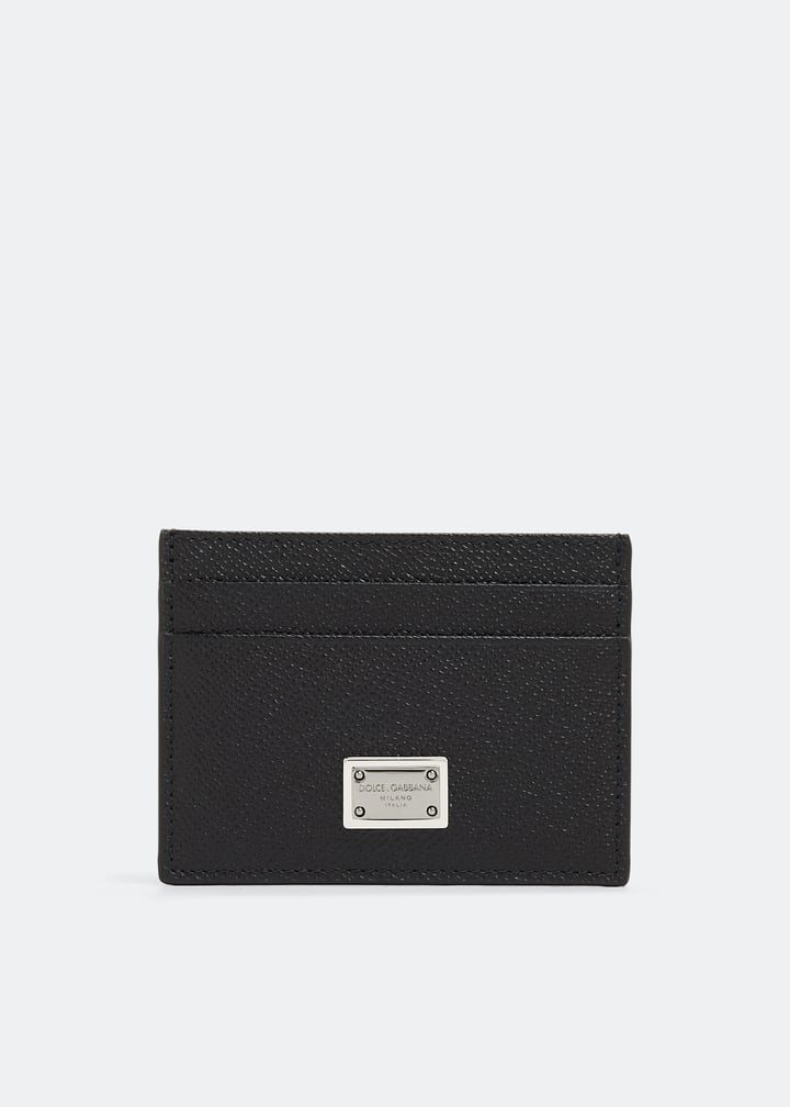 VIP【送料関税込】DOLCE&GABBANA DG LOGO CREDIT CARD HOLDER Calfskin card holder with DG logo in Black for Women