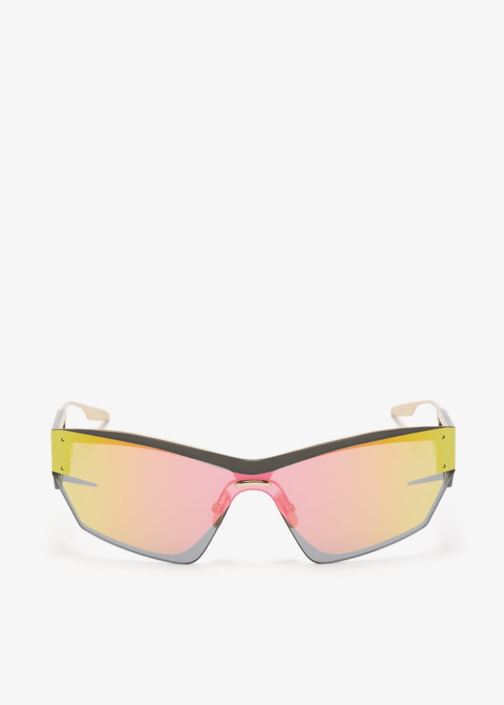 Givenchy GIV Cut mask sunglasses for Women Gold in KSA Level Shoes