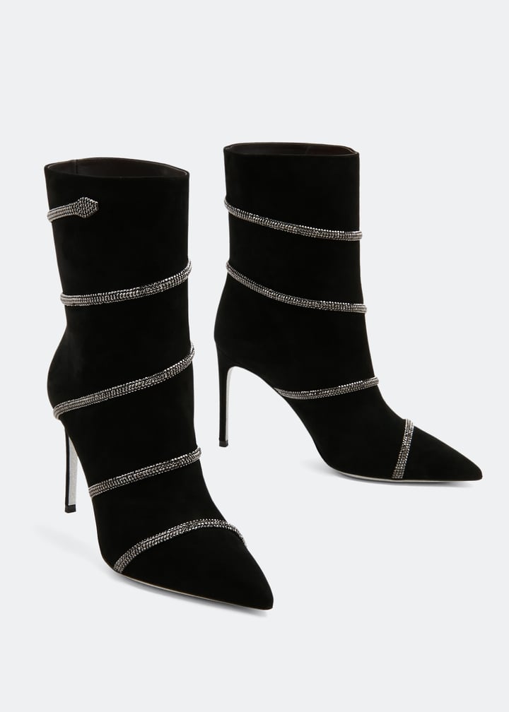 René Caovilla Cleo crystal booties for Women Black in UAE