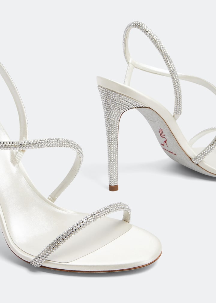 René Caovilla Irina crystal sandals for Women - White in UAE