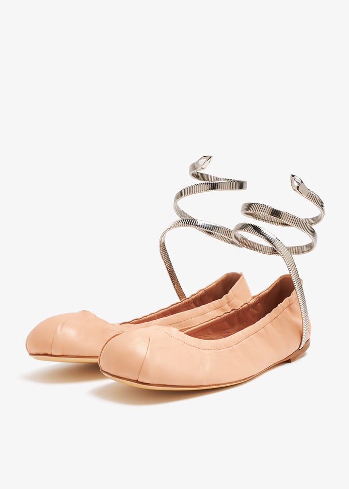 【関税込み】RENE CAOVILLA 'Cleo' ballet flats René Caovilla Cleo ballerinas for Women - Pink in UAE