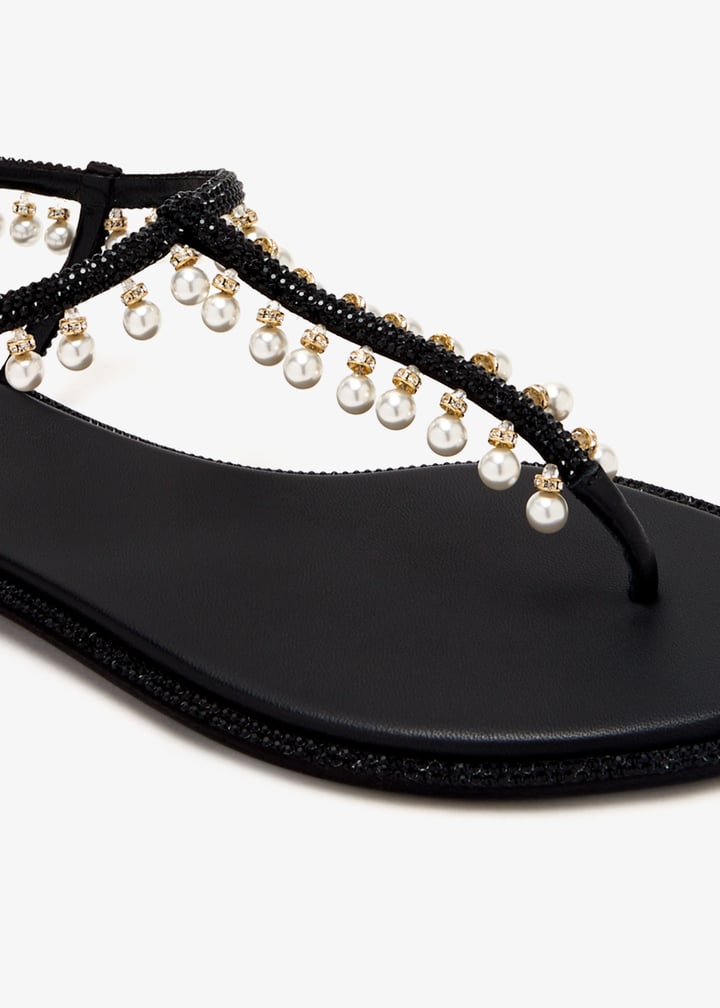 René Caovilla Diana sandals for Women - Black in UAE | Level
