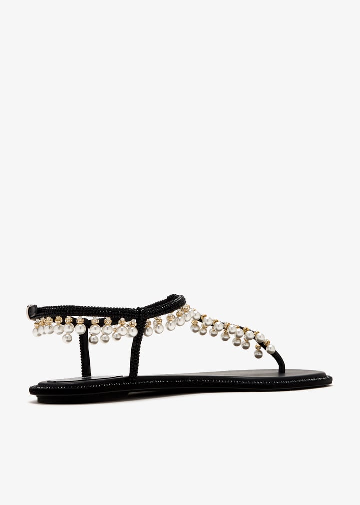 René Caovilla Diana sandals for Women - Black in UAE | Level