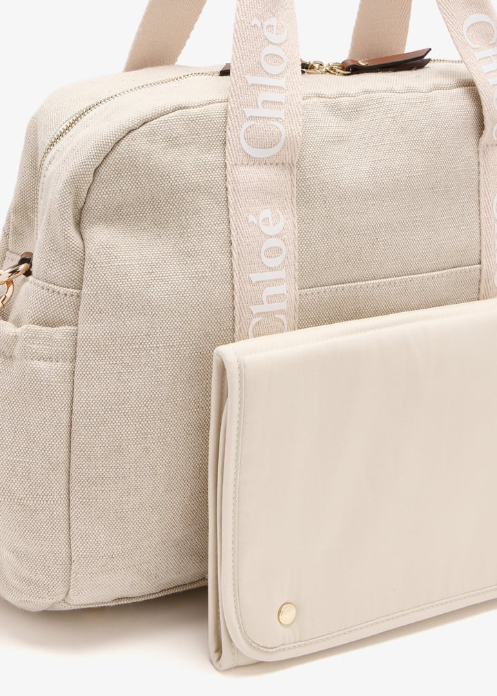 Chloé Cotton changing bag for Girl - Beige in USA | Level Shoes