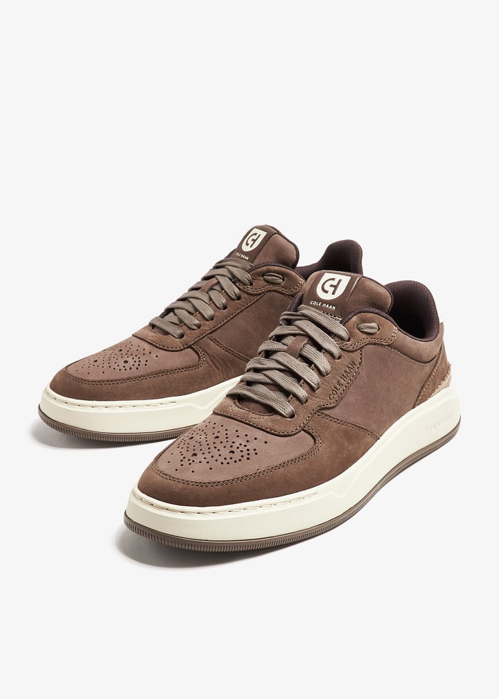 cheap brown mens dress shoes Cole Haan Men's GrandPrø Halfcourt Skyweave Sneaker - British Tan