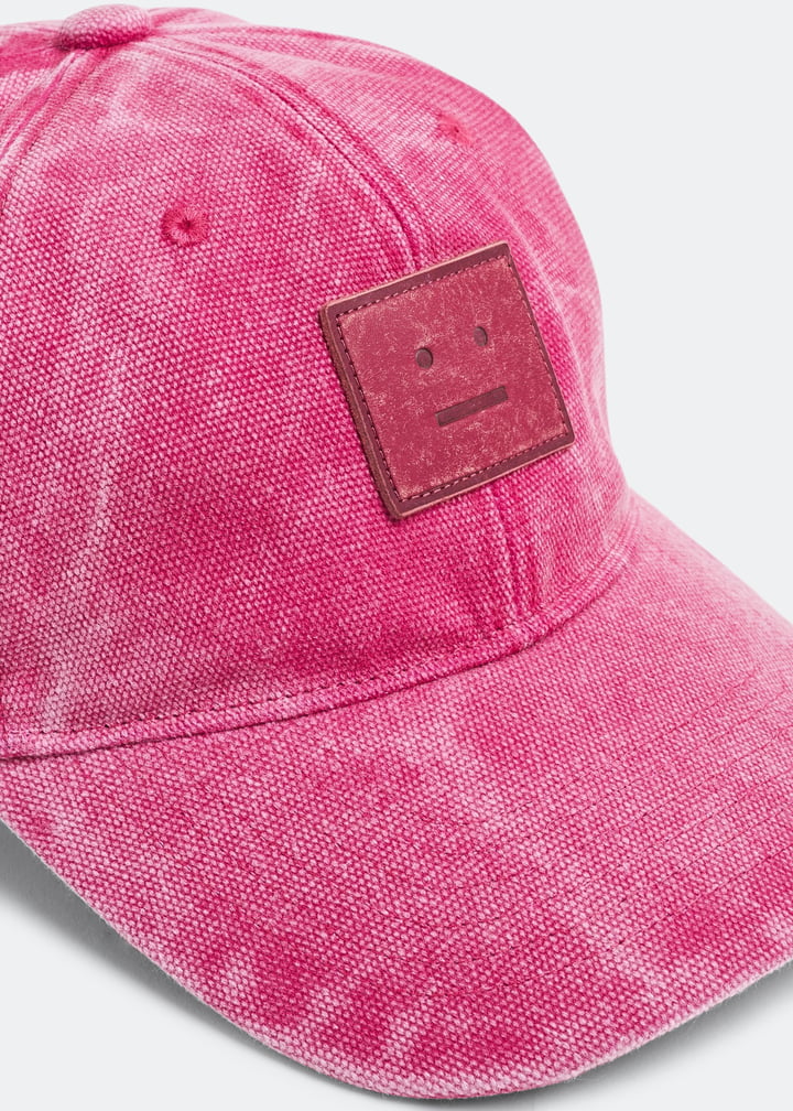 Acne Studios Face logo cap for Men - Pink in UAE | Level Shoes