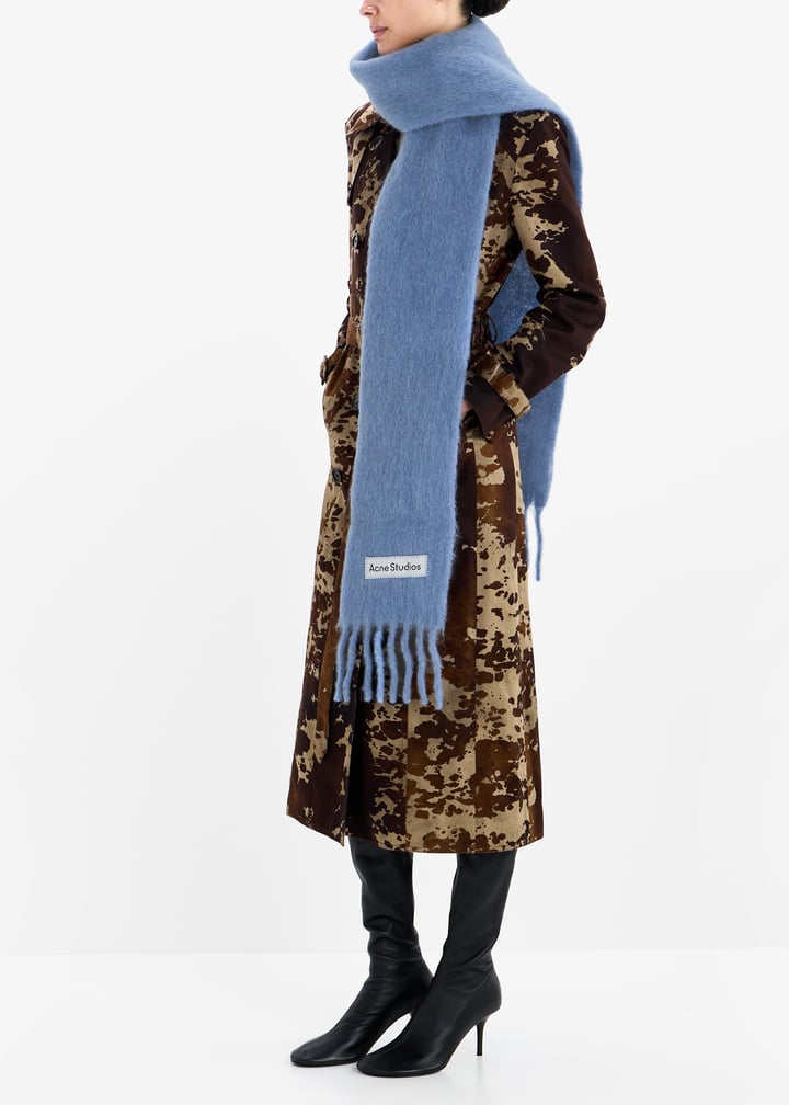 Acne Studios Skinny mohair scarf for Women - Blue in USA | Level Shoes