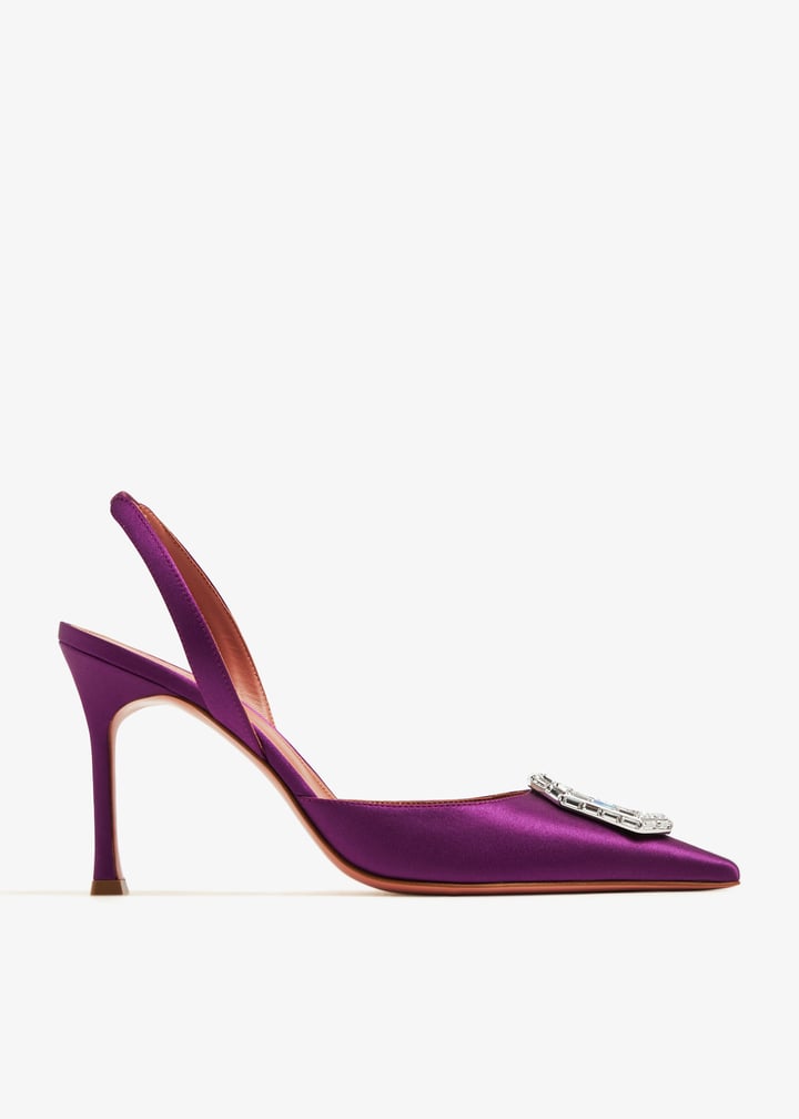 Amina Muaddi Camelia slingback pumps for Women - Purple in