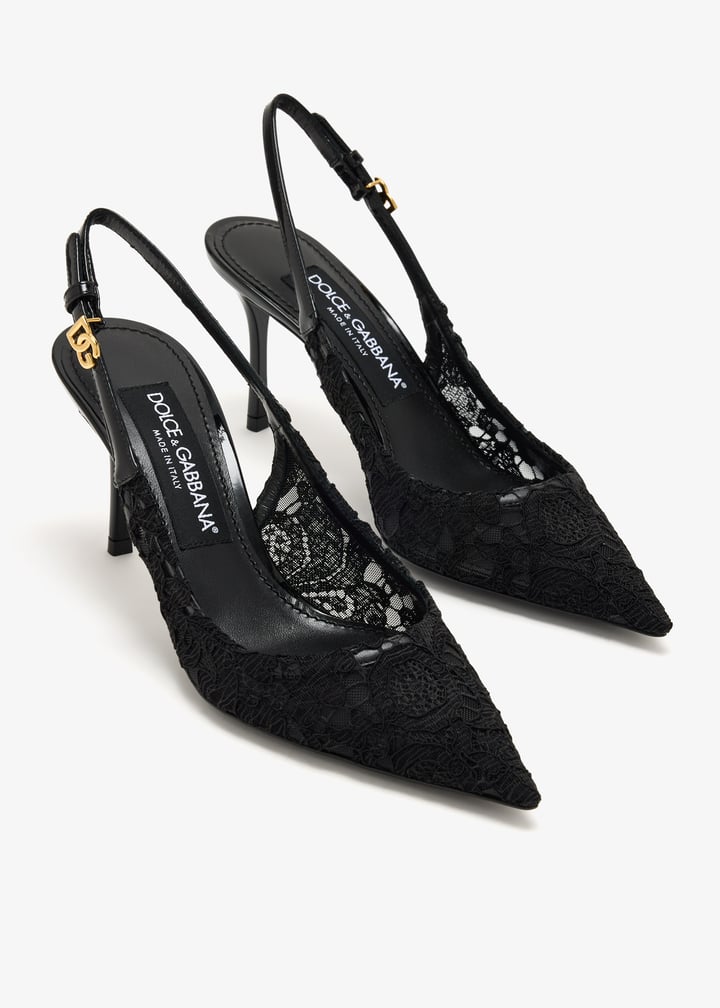 Dolce&Gabbana Lace slingback pumps for Women - Black in UAE