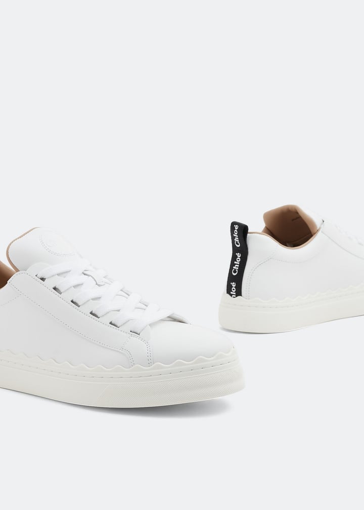 Chloe ロレンレススニカ CHC19U108D2 6J1 Chloé Lauren lace sneakers for Women - Beige in UAE | Level