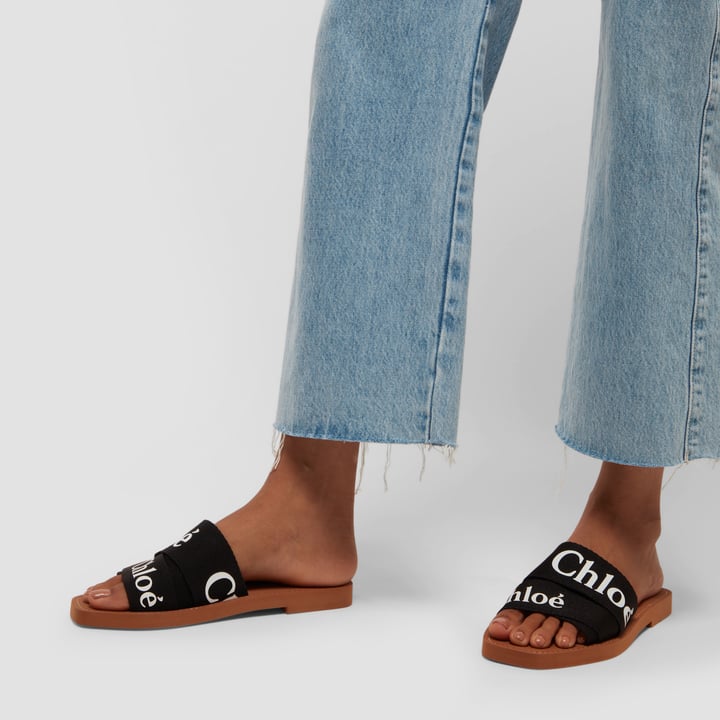 ■Chloe■ Woody Flat Slide Black CHC19U18808001 CHC19U188080 Chloé Woody flat sandals for Women - Black in Qatar | Level