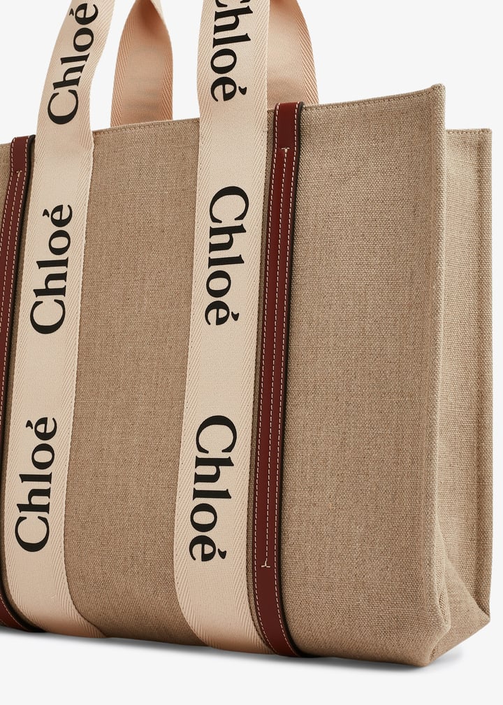 Chloé Woody large tote bag for Women - Beige in UAE | Level