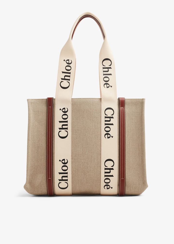 Chloé Woody medium tote bag for Women - Beige in UAE | Level