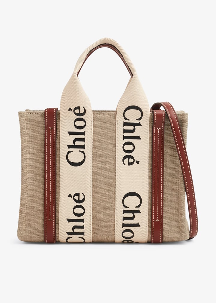 トートバッグ CHLOE WOODY SMALL TOTE BAG IN RUBBER AND LEATHER Chloé Woody small tote bag for Women - Beige in KSA | Level