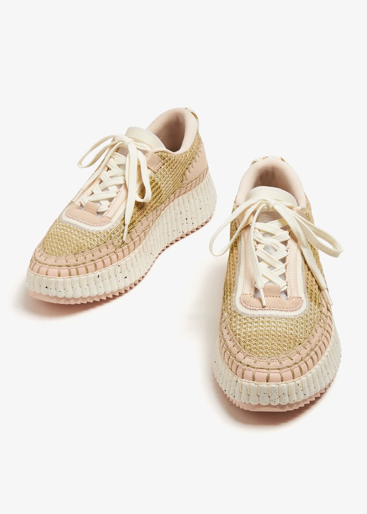Chloé Nama sneakers for Women - Gold in UAE | Level Shoes