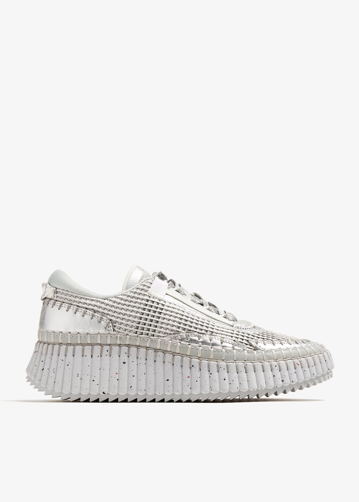 Chloé Nama sneakers for Women - Silver in Bahrain | Level Shoes