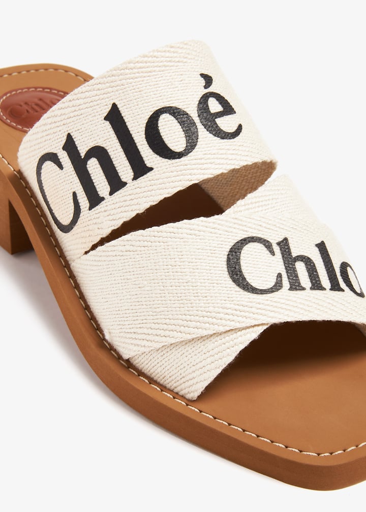 【送料&関税込】ChloAC Open woody Flat Mules Woody Flat Mule | Must-have Women's White Slides | Chloé CA