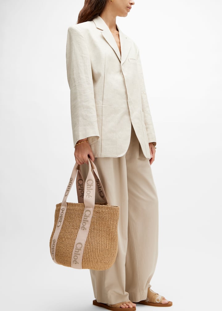 Chloé Large Woody basket bag for Women - Beige in UAE