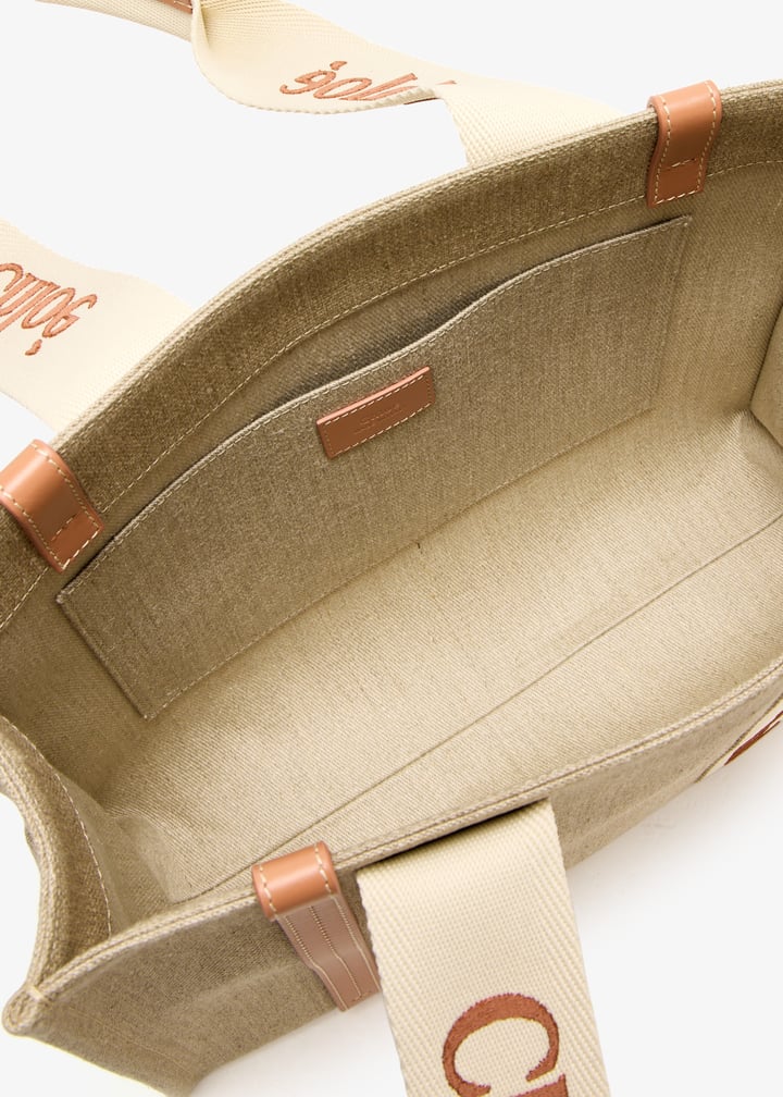 トートバッグ CHLOE Woman Tote bags Camel CHC23AS383L17 26Y Chloé Large Woody Tote Bag In Natural Fibers | Chloé MY