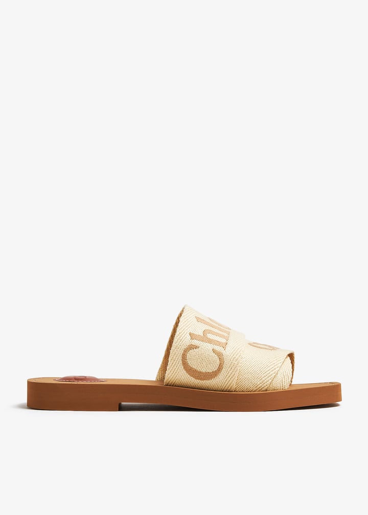 ChloΓ© Woody flat sandals for Women Beige in UAE Level Shoes