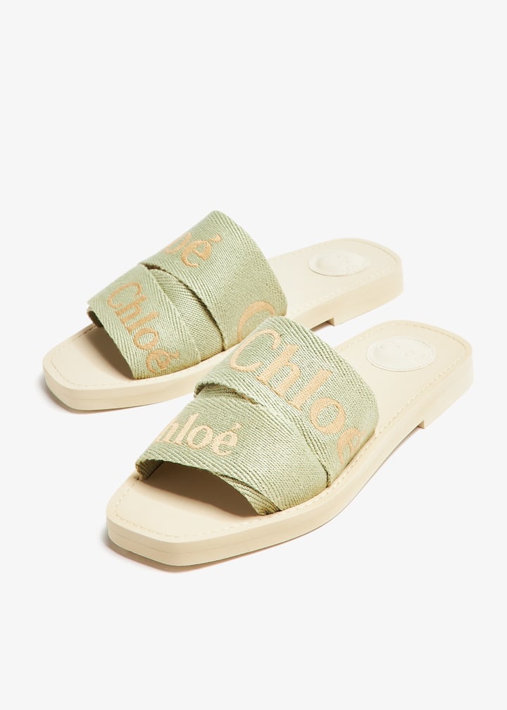 Chloé Woody flat sandals for Women - Green in UAE | Level Shoes
