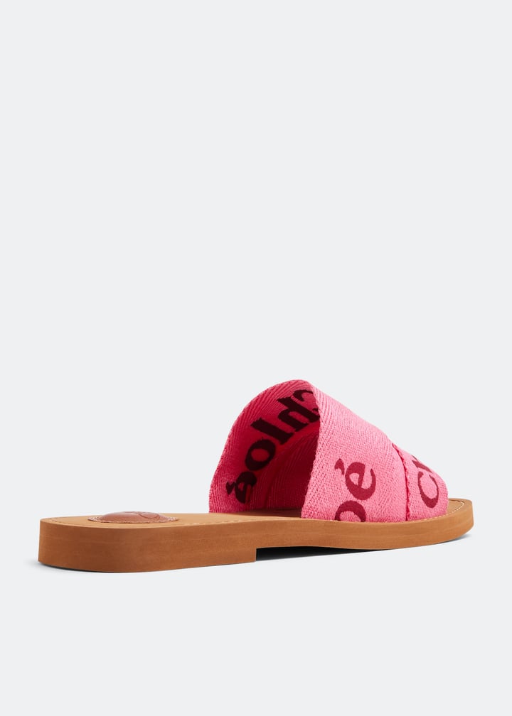 【Chloe】188 - WOODY◆CHC23U188EF Chloé Woody flat sandals for Women - Yellow in UAE | Level Shoes