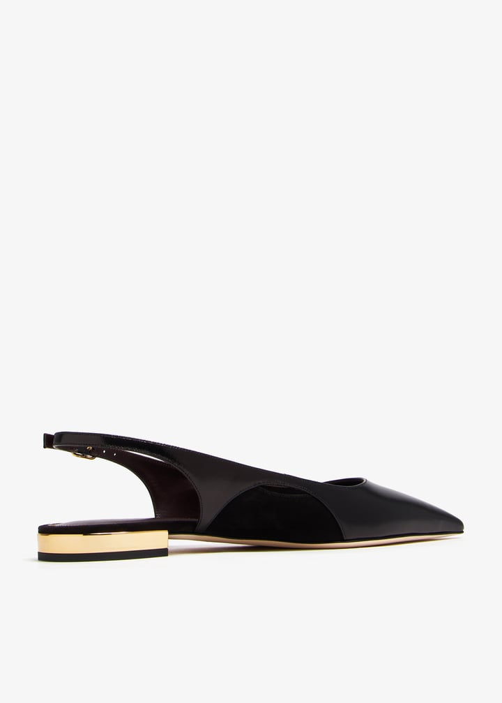 Karen Millen Cerelia Bow Slingback Flat Saada Slingback Flats