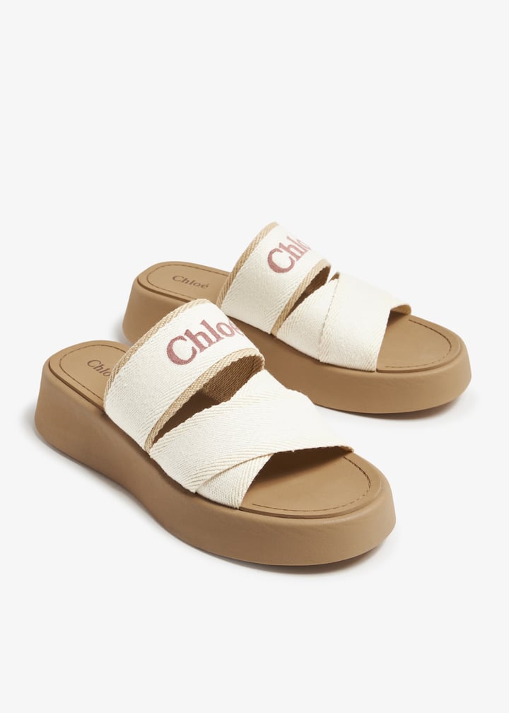 Chloé Mila slide sandals for Women - White in Kuwait | Level